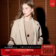 三彩【宋軼同款】【100綿羊毛】2025冬季新款雙面呢大衣中長(cháng)毛呢外套S 燕麥色 XS 150/76A