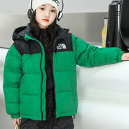北臉北面專(zhuān)柜同款男童女童羽絨服加厚外套短款2023冬季三防中大童洋氣