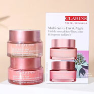 嬌韻詩(shī)（CLARINS）凍齡青春賦活多元面霜日霜50ml+晚霜50ml套組 滋潤保濕 日+晚霜 嬌韻詩(shī)多元日晚霜50+50ml