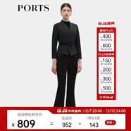 PORTS寶姿早春新品女裝小腳口長(cháng)褲ALD8P009PWQ076 黑色 L (8)