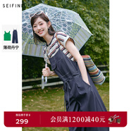 詩(shī)凡黎（'SEIFINI）【明星同款】薄荷丹寧詩(shī)凡黎牛仔連體褲2024夏甜酷無(wú)袖背帶長(cháng)褲女 牛仔藍連體褲 L