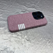 智宙17Promax亞麻布紋磁吸殼16適用iPhone15promax蘋(píng)果14手機殼13新款 溫柔粉（亞麻防手汗磁吸） iPhone 17 Pro