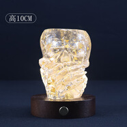 山頭林村跨境萬(wàn)圣節小擺件骷髏頭不說(shuō)不聽(tīng)樹(shù)脂工藝品家居桌面創(chuàng  )意裝飾 骷髏頭【不說(shuō)】+三色燈光底座 10CM