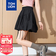 唐獅2025夏女蝴蝶結系帶花苞裙半身短裙