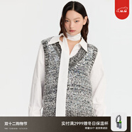 RE'VAN芮范新品設計師款亮片毛衣襯衫連衣裙RM91101146 花灰色 S/36