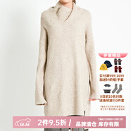 SHOKAY女士秋冬針織上衣基礎款設計簡(jiǎn)約通勤風(fēng)【牦牛絨撿漏】 喜馬拉雅高領(lǐng)長(cháng)衫-沙灘灰 M