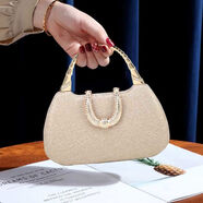 時(shí)尚氣質(zhì)名媛晚宴包單肩晚禮服閃韓版鑲鉆手包錢(qián)包手拿包女士宴會(huì ) 金色