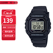 卡西歐（CASIO）卡西歐手表小方塊防水數顯電子表狂飆安欣同款男女學(xué)生運動(dòng)手表 W-218H-1A