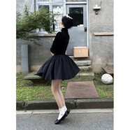 依樂(lè )琦法式芭蕾風(fēng)感裙春秋韓劇女主穿搭在逃裙小黑 蓬蓬半身裙【御姐輕熟風(fēng)/別致獨特裙子/藝術(shù)感小眾/ S