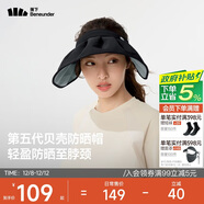 蕉下（beneunder）遮陽(yáng)帽子防曬帽女防紫外線(xiàn)太陽(yáng)帽貝殼空頂帽便攜TS550黑