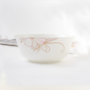 金嵐玉唐山骨瓷餐具大飯碗湯碗6英寸湯面碗中號碗陶瓷翻口冷面碗 金粉世家-6英寸面碗 4個(gè)