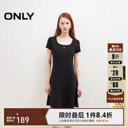 ONLY 2025春季優(yōu)雅百搭純色A字針織短裙連衣裙女|125161017