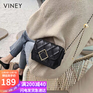 viney包包女包牛皮洋氣斜挎包品牌單肩鏈條包生日禮物高級感送女友老婆