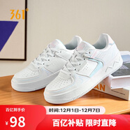 361°運動(dòng)女鞋秋冬季學(xué)生復古厚底增高小白休閑板鞋子女682116601F-8