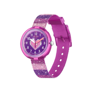 斯沃琪（Swatch）Flik Flak（飛菲）瑞士?jì)和直韺W(xué)生男女運動(dòng)石英腕表圣誕節禮物 閃閃條紋ZFPNP127