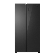 海爾（Haier）彩晶玻璃面板對開(kāi)門(mén)冰箱雙開(kāi)門(mén)515升一級能效雙變頻家用凈味風(fēng)冷無(wú)霜零距離自由嵌入式底部散熱 獨立式非零嵌丨玻璃面板 丨539L丨649mm厚