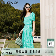 ONLY法式茶歇收腰中長(cháng)裙氣質(zhì)雪紡碎花連衣裙女|123207068 H40 水果盛宴印花 XS 155/76A