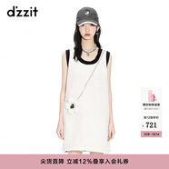 DZZIT【爆款補單】花包小香裙地素夏季粗花呢小香風(fēng)吊帶背心連衣裙 米白色（批次3） M