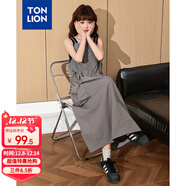 唐獅（TonLion）2025夏女休閑百搭背帶連衣裙