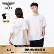 BOY LONDON【元氣少女】男女同款短袖夏季粉色潮牌休閑T恤N01095 米白色N01920 L