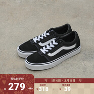 VANS范斯官方 Ward經(jīng)典黑個(gè)性街頭復古男鞋板鞋 黑色 40