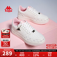 KAPPA男鞋板鞋男2025冬季新款小白鞋子男款情侶跑步鞋百搭休閑運動(dòng)鞋 冬日白/奶茶粉(女款） 35 (220mm)