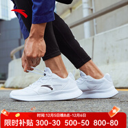 安踏（ANTA）男鞋運動(dòng)鞋夏季輕便防滑皮面跑步鞋男士跑鞋休閑鞋 (網(wǎng)面)安踏白/黑-1 40