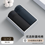 南極人（Nanjiren）男士?jì)妊?026新款純棉抗菌青年男生四角褲運動(dòng)寬松大碼平角短褲衩 【新疆棉  10A抗菌透氣】2條裝D組 3XL 【推薦160-180斤】