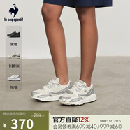 樂(lè )卡克（Le coq sportif）法國公雞2025年新品男女同款運動(dòng)復古跑鞋 白/銀 40