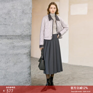 顏域（YANYEE）格雷系灰色百褶裙女士2025新款冬季簡(jiǎn)約中長(cháng)款裙子A字半身裙 灰色 XXL/44