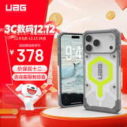 UAG磁吸防摔殼【12種潮流配色】適用iPhone17ProMax手機殼輕薄戶(hù)外越野蘋(píng)果17系列商務(wù)高級感保護套 【升級夜光效果】透明色-熒光黃磁圈 iPhone17 Pro Max手機殼