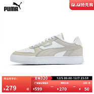 彪馬（PUMA）經(jīng)典休閑小白鞋男女款新款百搭運動(dòng)板鞋CAVEN 384953 白-淺灰-銀色-11 40.5