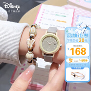 迪士尼（Disney）手表女簡(jiǎn)約小圓盤(pán)帶日歷石英表初高中學(xué)生女孩防水手表MK-11854GY