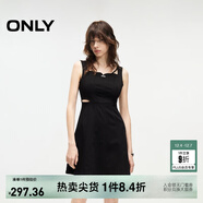 ONLY2025秋季新款休閑淑女風(fēng)純色顯瘦牛仔短裙連衣裙女|125142025 J19 黑牛仔 M