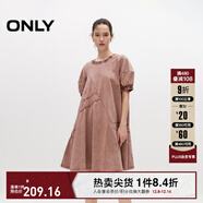 ONLY夏季時(shí)尚休閑泡泡袖寬松短裙連衣裙女|124207018 E18 暮光紫色 M 165/84A