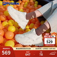 FILA FUSION斐樂(lè )女鞋BIANCO老爹鞋季新款硬糖鞋休閑鞋厚底運動(dòng)鞋女 棉花糖/銀-MM 37.5