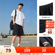 安踏（ANTA）【快干棉】T恤男女同款2025夏季情侶吸濕排汗LOGO寬松休閑短袖t恤 【店長(cháng)推薦短褲】基礎黑8310-4 L /男175 女170