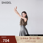 SNIDEL2025秋冬新品時(shí)尚百搭高腰百褶半身裙A字短裙褲SWFP254126 灰色 M （1）