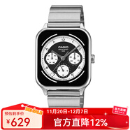 卡西歐（CASIO）手表小方塊 網(wǎng)紅同款方型月相石英情侶表男表女表 MTP-M307D-1B 新到