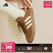 adidas「T頭鞋」VL COURT復古休閑板鞋德訓鞋男女阿迪達斯輕運動(dòng) 巖層青銅色/乳白色/黃色   37