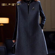 夏典素訂女王（SE.PSTP）2025年新款純色紅書(shū)喜慶連衣裙女早秋百搭背心裙歐洲站大碼女裝 深灰色 無(wú)胸針原創(chuàng  )輕奢大品牌官方旗艦 2XL 128-138斤