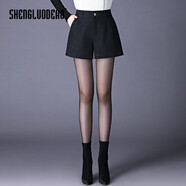 圣羅地奧短褲女秋冬毛呢短褲女2025年新款春秋高腰顯瘦外穿休閑a字格子媽 小格子 26 72-85斤