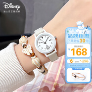迪士尼（Disney）手表女簡(jiǎn)約小圓盤(pán)帶日歷石英表初高中學(xué)生女孩防水手表MK-11854W