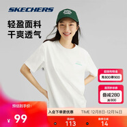 斯凱奇夏季男女情侶同款繽紛休閑系列透氣半袖針織短袖T恤L223U165