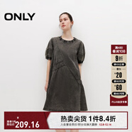 ONLY夏季時(shí)尚休閑泡泡袖寬松短裙連衣裙女|124207018 E52 錫镴灰色 M 165/84A
