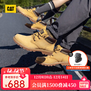 CAT卡特馬丁靴中幫大黃靴男士工裝鞋輕戶(hù)外防滑登山鞋P110973N3BDC25 黃色 38