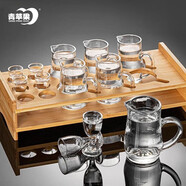 青蘋(píng)果加厚玻璃白酒杯 一口杯小酒杯刻度家用飯店用