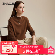 兆君2025秋冬新款半高領(lǐng)羊毛衫女蝙蝠袖針織衫寬松打底毛衣 淺棕色 2XL