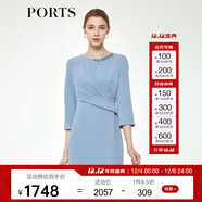 PORTS寶姿春夏女裝氣質(zhì)修身剪裁連衣裙 ALM8D159MWP105 石南色-2 XS (2)
