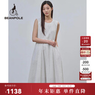 beanpole  女士度假優(yōu)雅圓領(lǐng)豎條紋無(wú)袖時(shí)尚淑女風(fēng)連衣裙長(cháng)裙 象牙色 S 160/84A